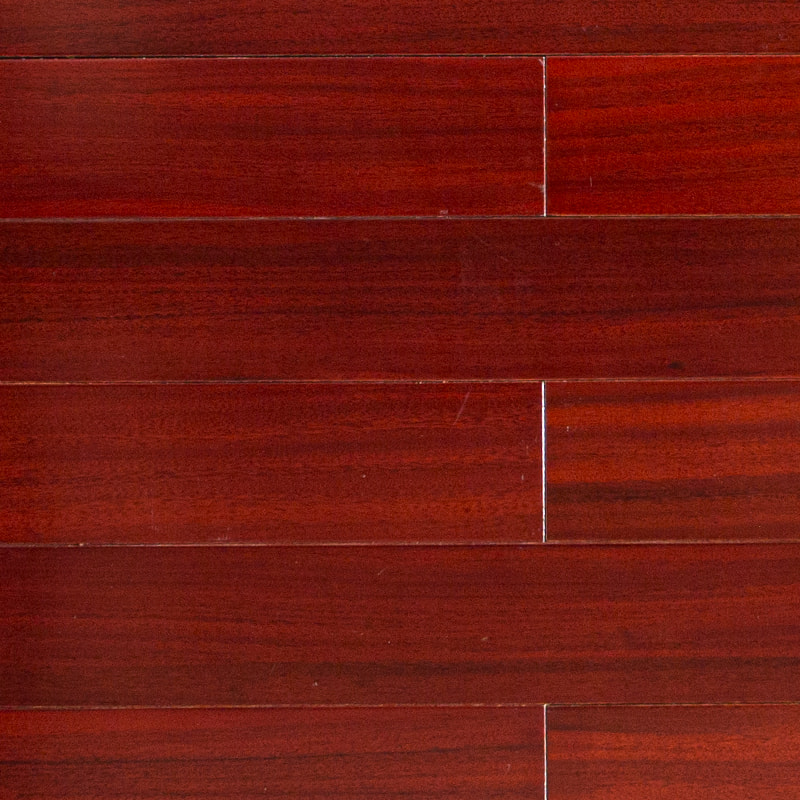 Padauk dyp rød brun massivt tregulv